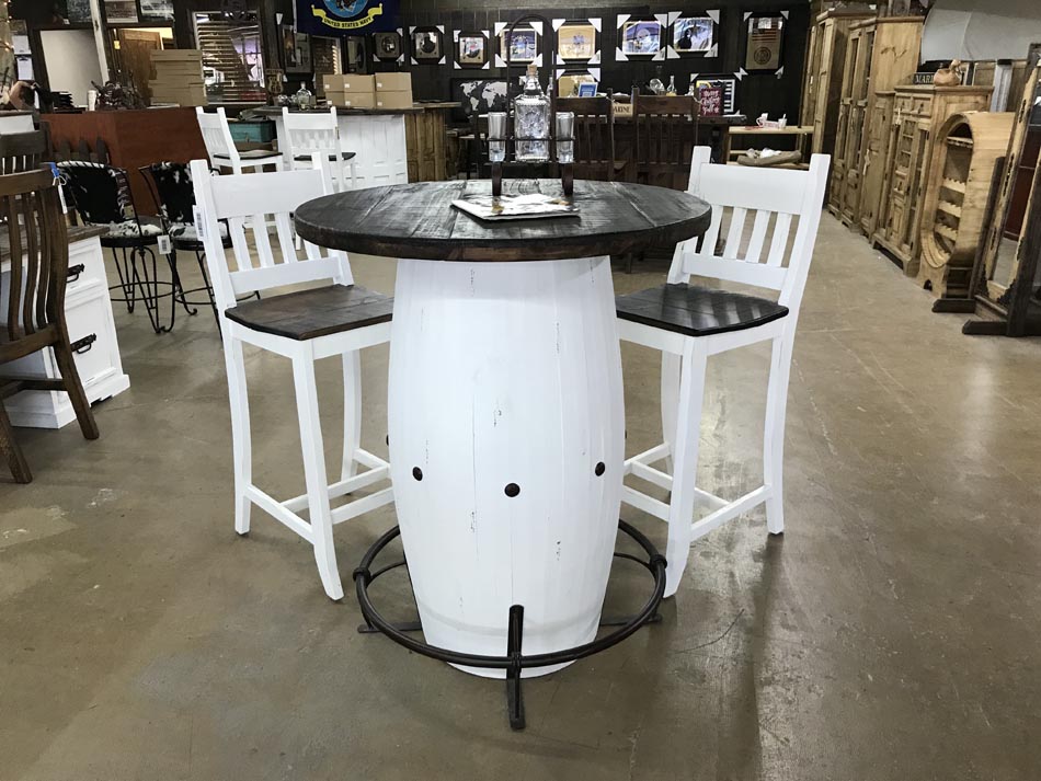 2nd White Bar With Stools