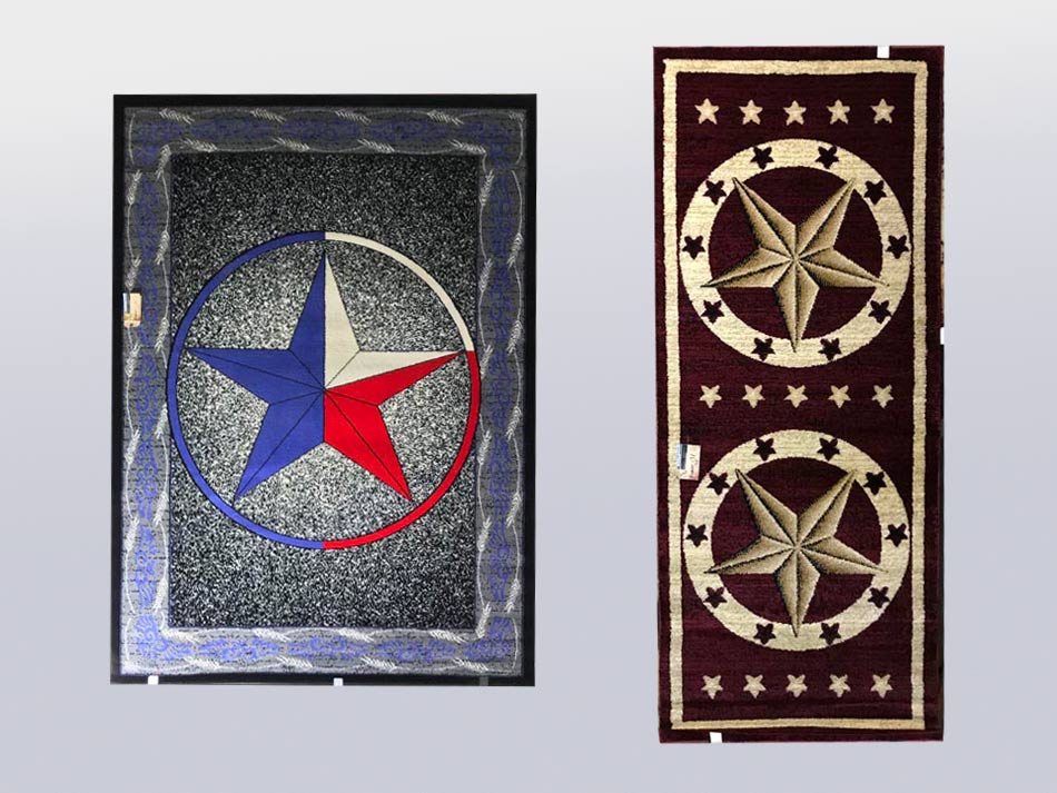 Texas Lonestar quality area rugs, available in Lubbock from Rustic Furniture Warehouse.